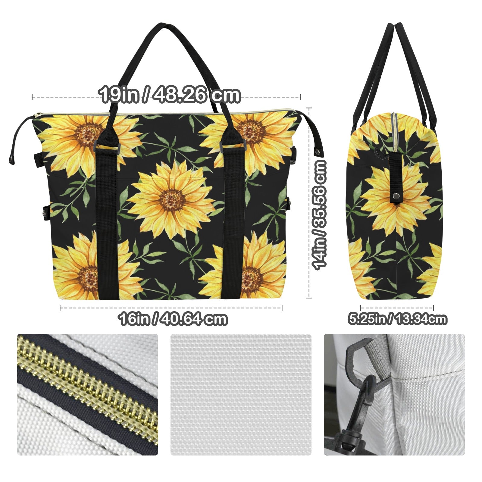 Painted Sunflowers Duffle Bag-Simple (Model 1715) Duffle Bag-Simple (1715)