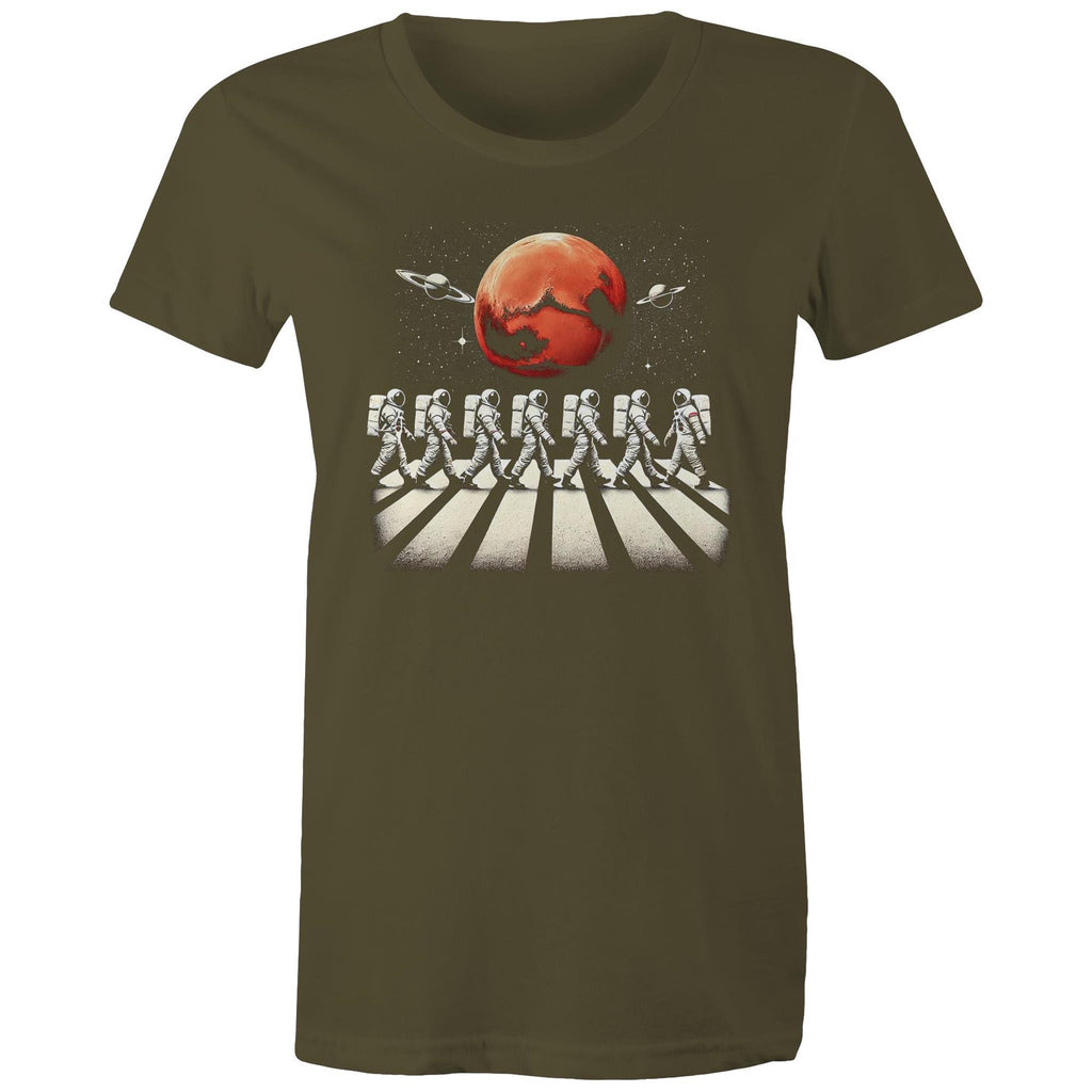 Astronaut Zebra Crossing In Space - Womens T-shirt Army Womens T-shirt Printed In Australia Space
