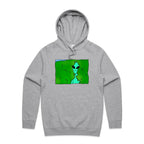 Alien Backing Into Hedge Meme - Mens Hoodie Grey Marle Mens Hoodie Printed In Australia Sci Fi