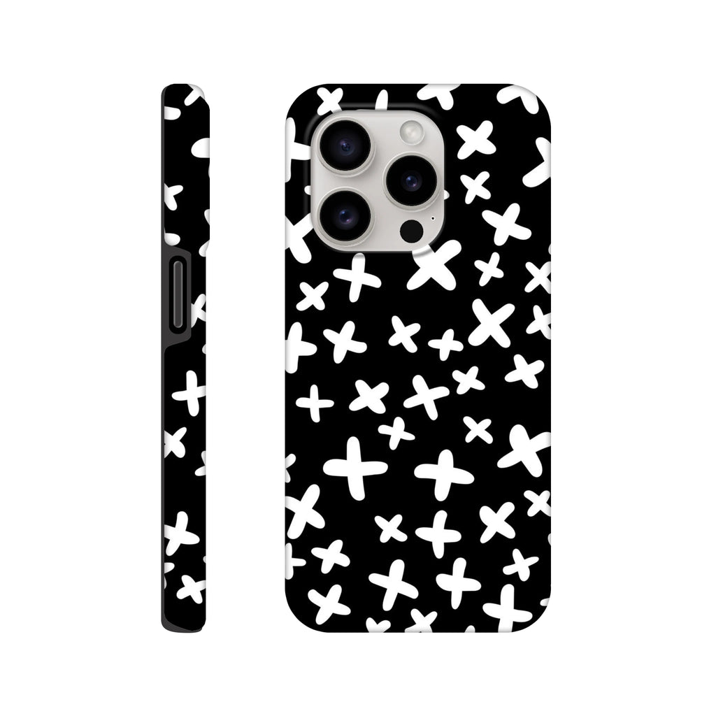 Black And White Crosses - Apple iPhone Tough case iPhone 15 Pro iPhone Tough Case Globally Fulfilled