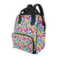 Graphic 80's Multi-Function Backpack, Nappy / Diaper Bag One Size Multi-function Backpack, Nappy / Diaper Bag Printed Offshore Retro