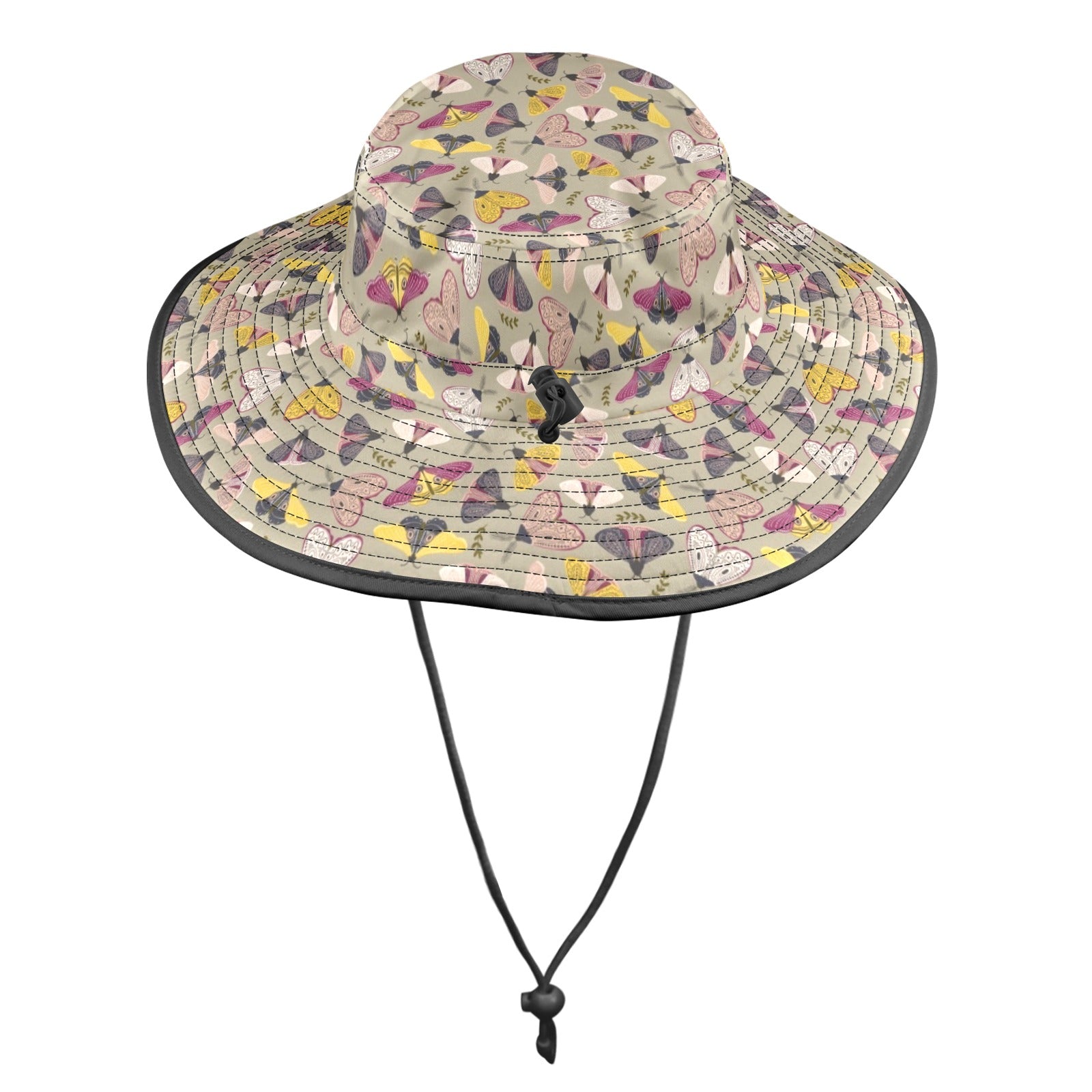 Pretty Moths Wide Brim Bucket Hat Wide Brim Bucket Hat animal Printed Offshore