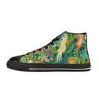 Tropical Jungle Animals - Kids High Top Canvas Shoes