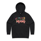 Mum, Flowers And Butterflies - Womens Hoodie