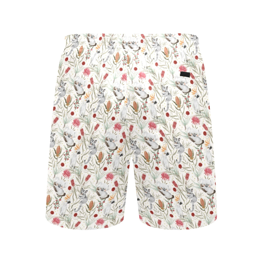 Australian Plants And Animals Men's Mid-Length Beach Shorts Men's Mid-Length Beach Shorts animal Printed Offshore
