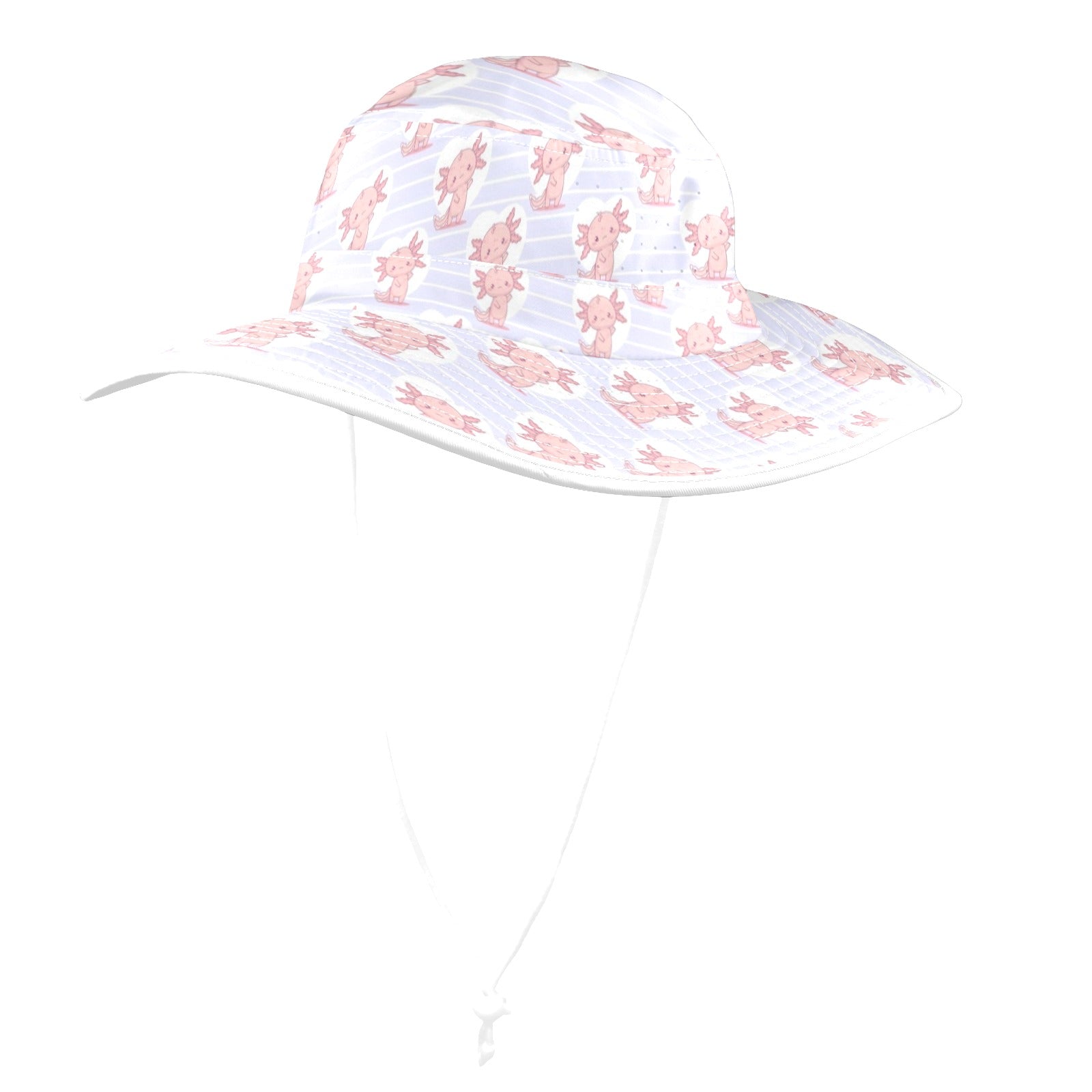 Axolotl Love Wide Brim Bucket Hat Wide Brim Bucket Hat animal Printed Offshore
