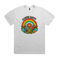 Choose Happy AS Colour Heavy Faded Tee Unisex Faded White Heavy Faded T-shirt Positivity Printed In Australia