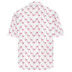 Flamingos Men's Crinkle Hawaiian Shirt