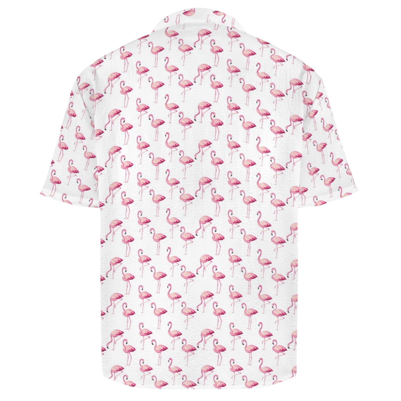 Flamingos Men's Crinkle Hawaiian Shirt