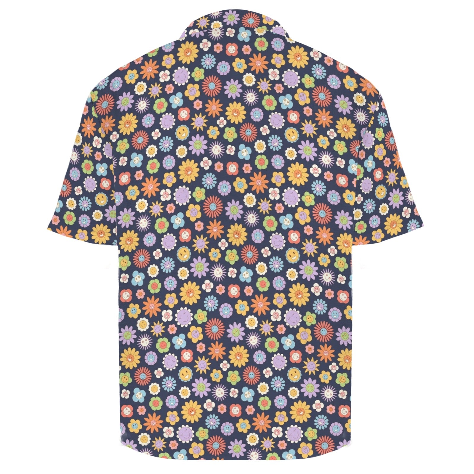 Groovy Flowers Men's Crinkle Hawaiian Shirt