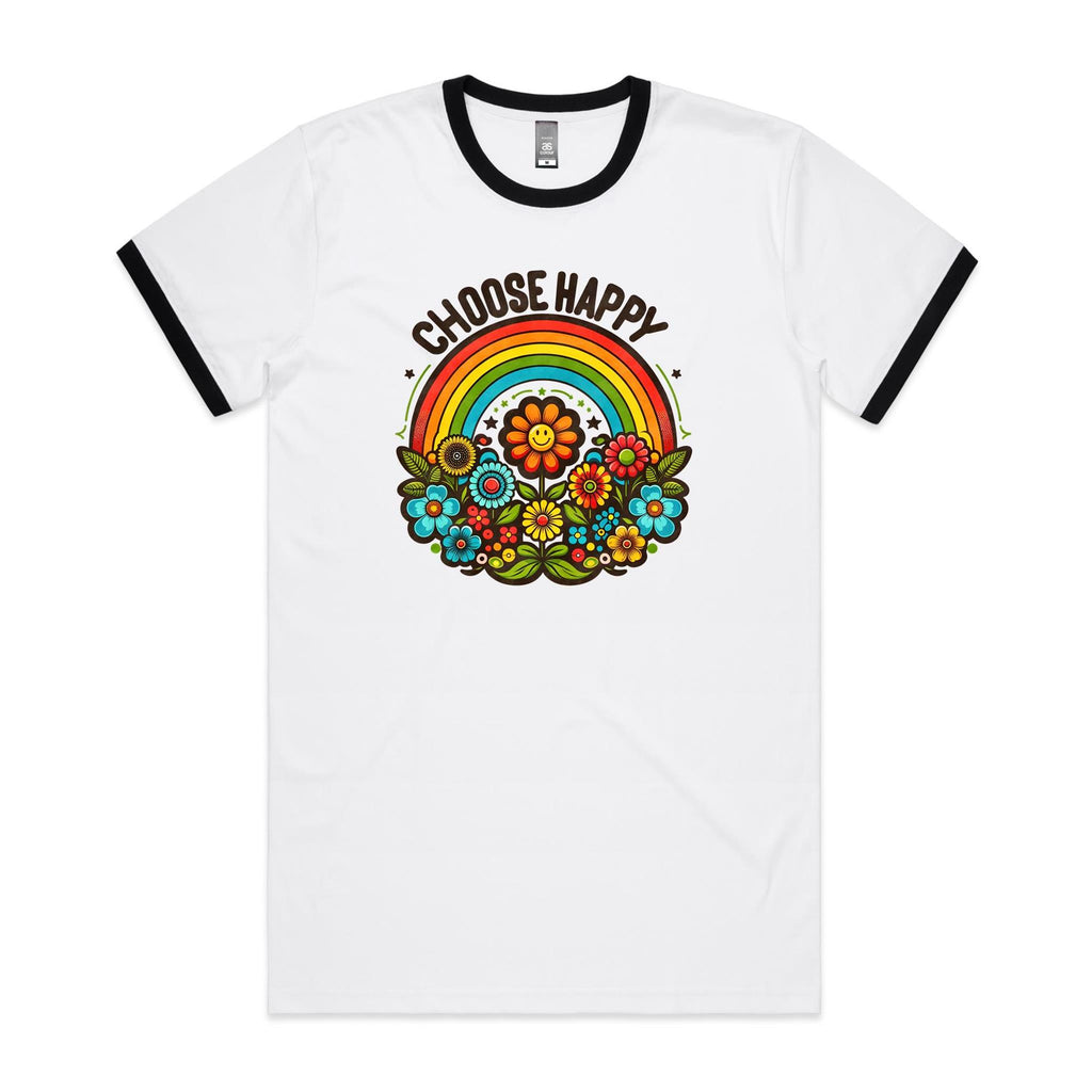 Choose Happy - Staple Ringer Tee
