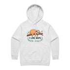 Sloth, I Like Naps - Womens Hoodie White Marle Womens Hoodie animal Printed In Australia