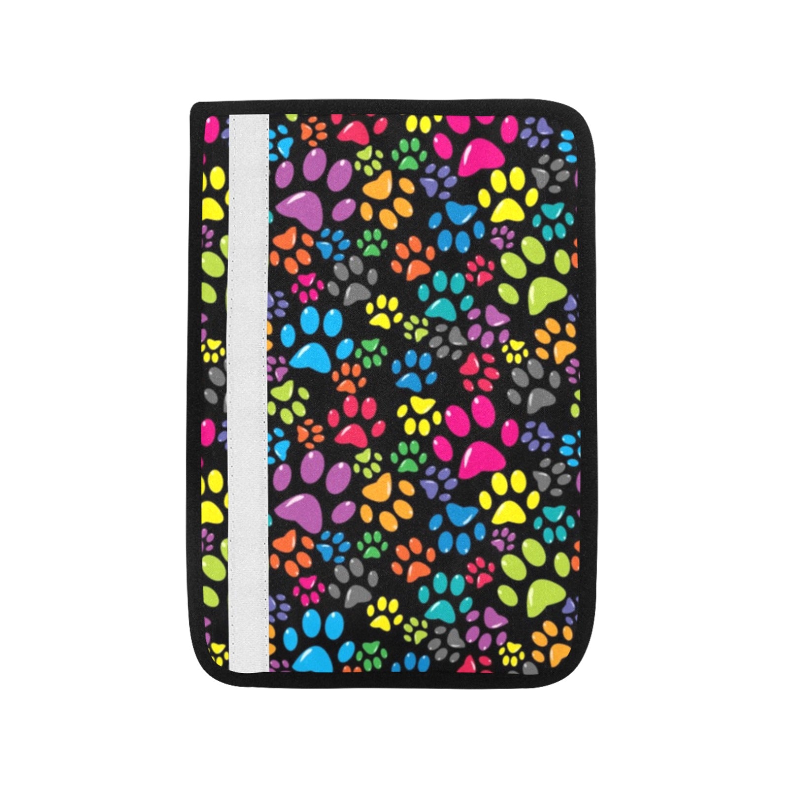 Bright Paw Prints Car Seat Belt Cover 7''x10'' (Pack of 2) Car Seat Belt Cover 7x10 (Pack of 2) animal Printed Offshore
