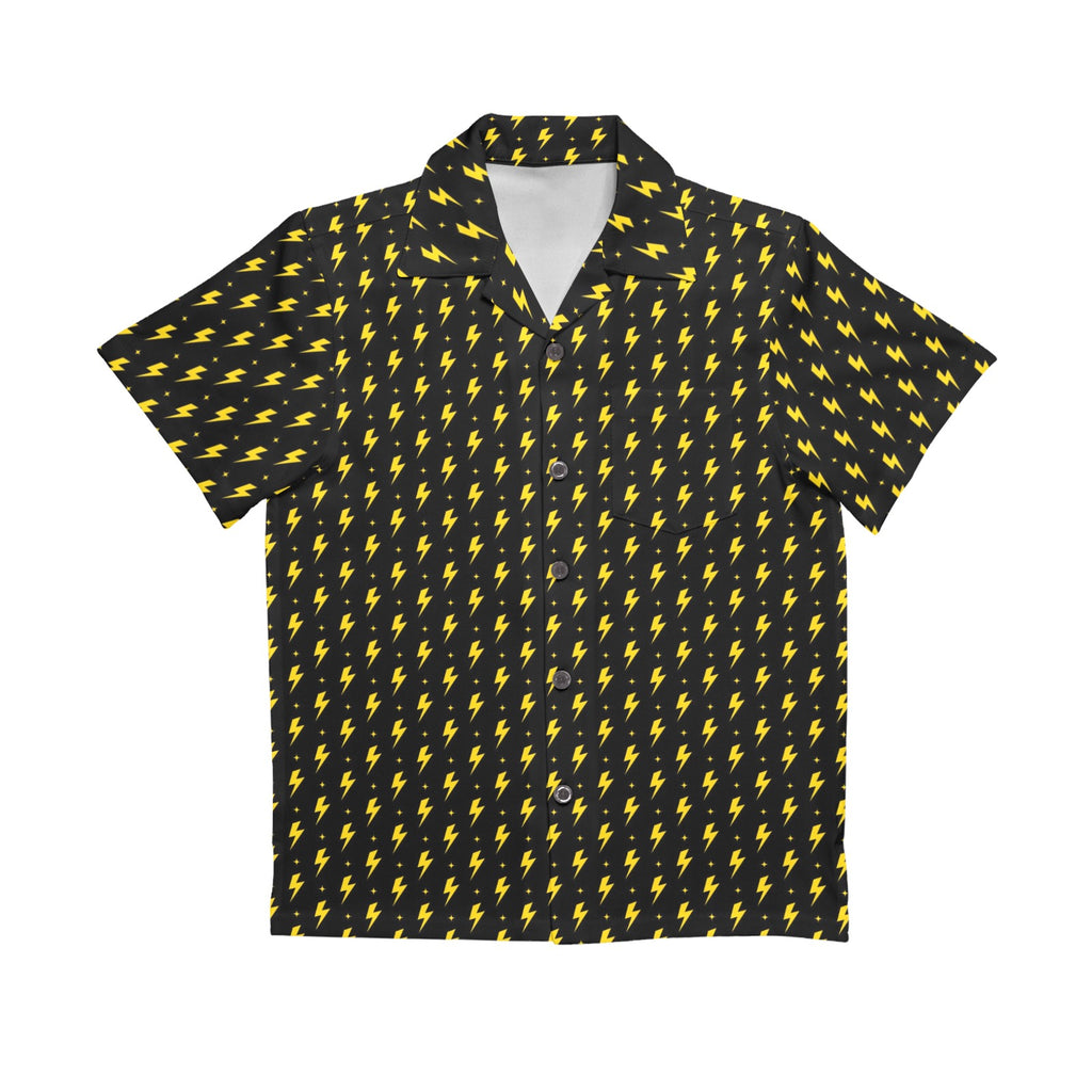 Yellow Lightning Senior Kids Hawaiian Shirt Senior Kids Hawaiian Shirt 8-15 comic Printed Offshore