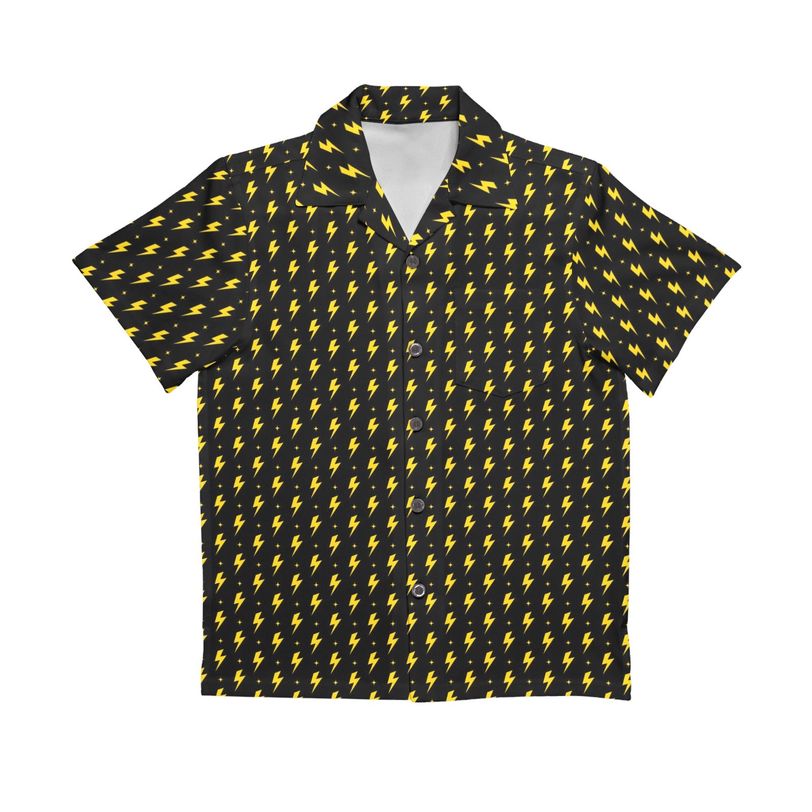 Yellow Lightning Senior Kids Hawaiian Shirt Senior Kids Hawaiian Shirt 8-15 comic Printed Offshore