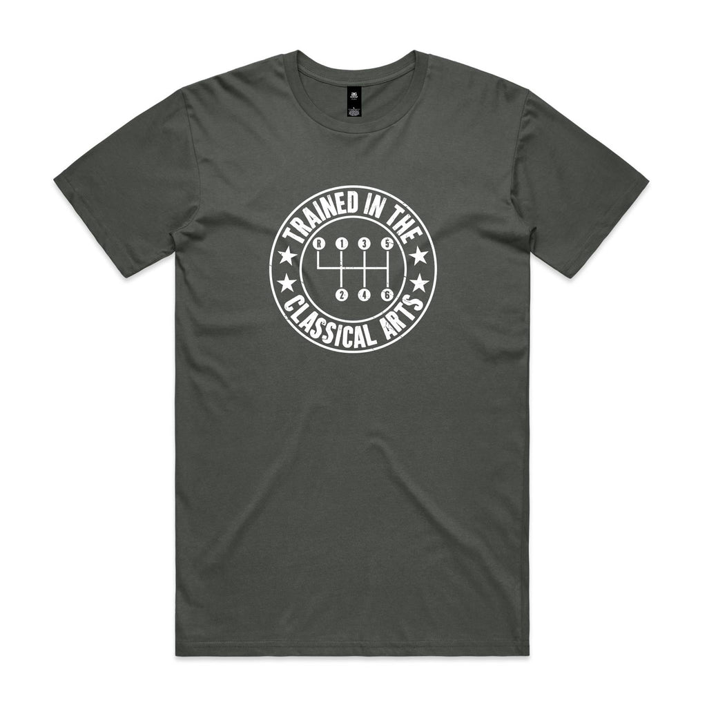 Manual Car Gears Men's AS Colour T-shirt Charcoal Mens T-shirt Printed In Australia