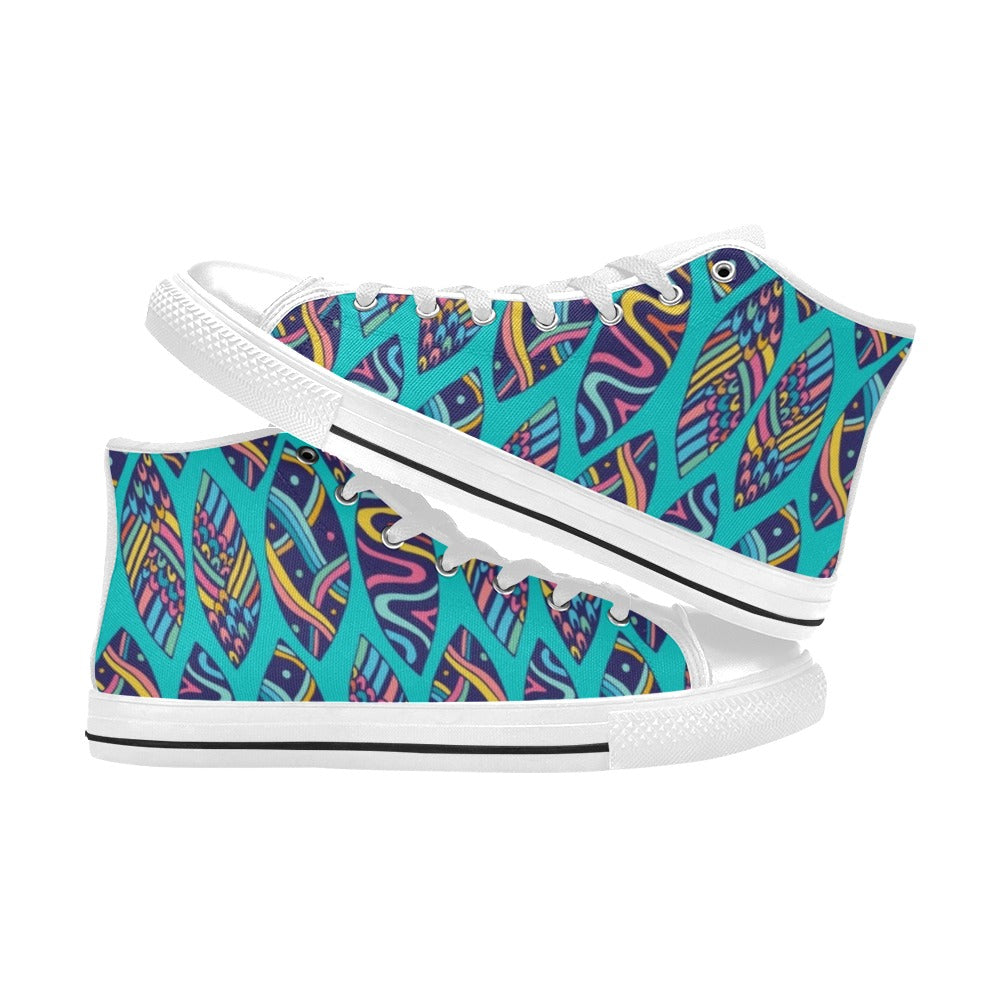 Aloha Surfboards - Kids High Top Canvas Shoes
