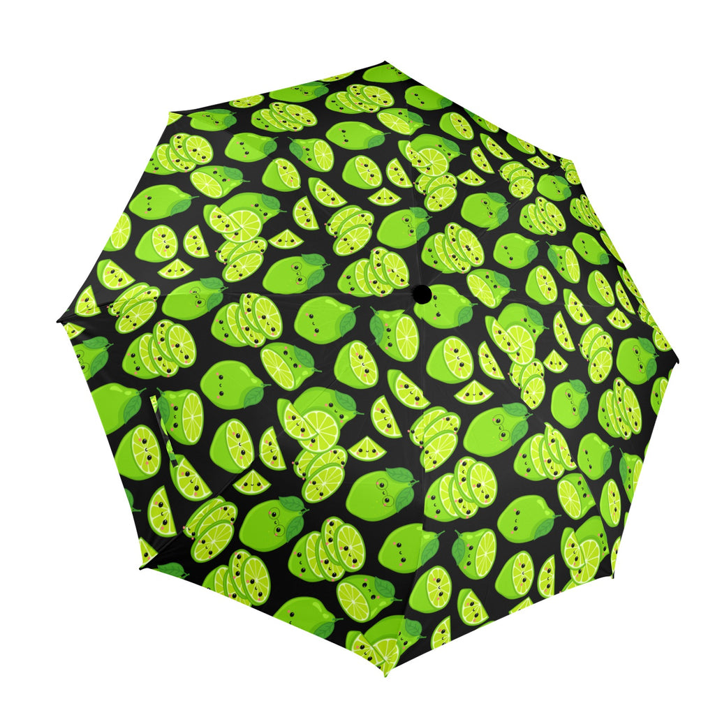 Cute Limes - Semi-Automatic Foldable Umbrella (Model U12) One Size Semi-Automatic Foldable Umbrella (U12)