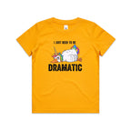 Dramatic Unicorn Goose Kid's AS Colour T-shirt Gold Kids Youth T-shirt animal Printed In Australia