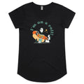 Hotdog, I'm On A Roll Women's AS Colour Scoop Neck T-Shirt Black Womens Scoop Neck T-shirt Food Printed In Australia