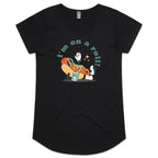 Hotdog, I'm On A Roll - Womens Scoop Neck T-Shirt Black Womens Scoop Neck T-shirt Food Printed In Australia