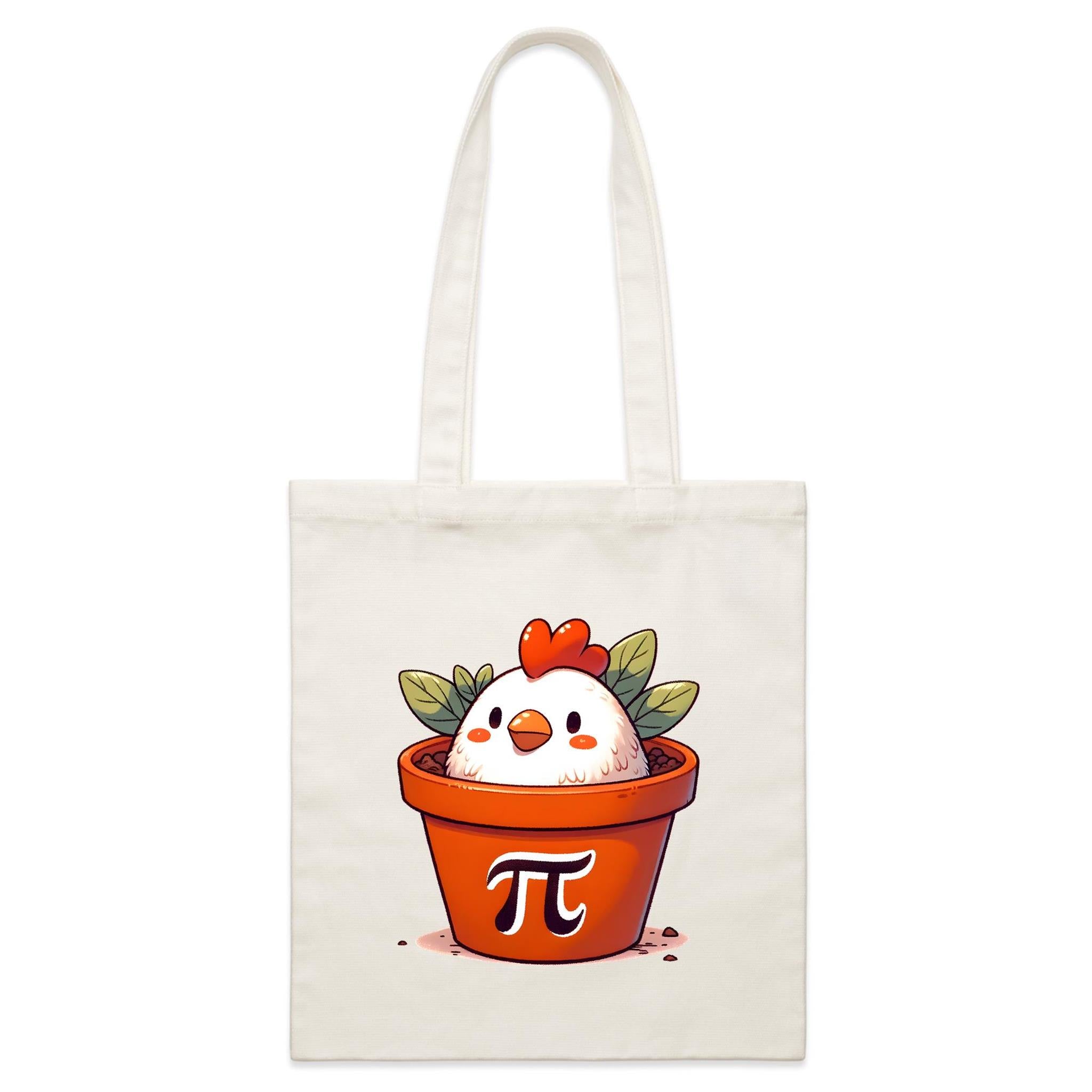 Chicken Pot Pi - Parcel Canvas Tote Bag Default Title Small Tote Bag animal Food Maths Printed In Australia