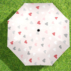 Pretty Hearts - Semi-Automatic Foldable Umbrella (Model U12) Semi-Automatic Foldable Umbrella (U12)