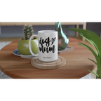 Personalise - Dog Mum - White 15oz Ceramic Mug Personalised 15oz Mug animal customise Globally Fulfilled Mum personalise