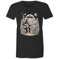 Alien And Bigfoot Play Guitar Women's AS Colour T-shirt Black Womens T-shirt Music Printed In Australia Sci Fi