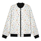 Paw Prints Men's Casual Zip‑Up Bomber Jacket