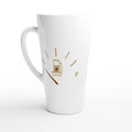 Coffee Fuel Gauge - White Latte 17oz Ceramic Mug Default Title Latte Mug Coffee Globally Fulfilled