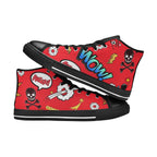 Comic Book Red - Men's High Top Canvas Shoes