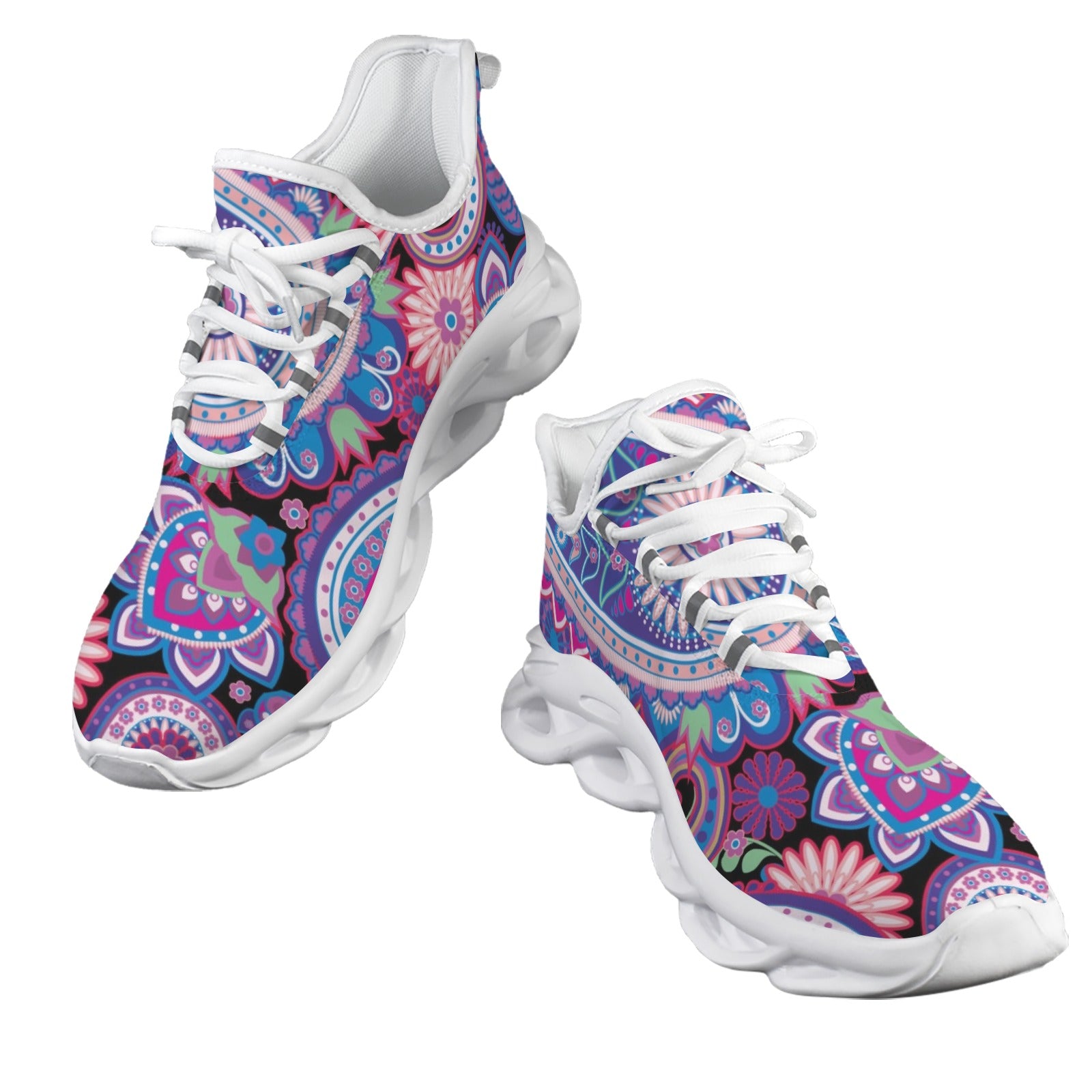 Purple Paisley Women's Twisted Sole Sneakers