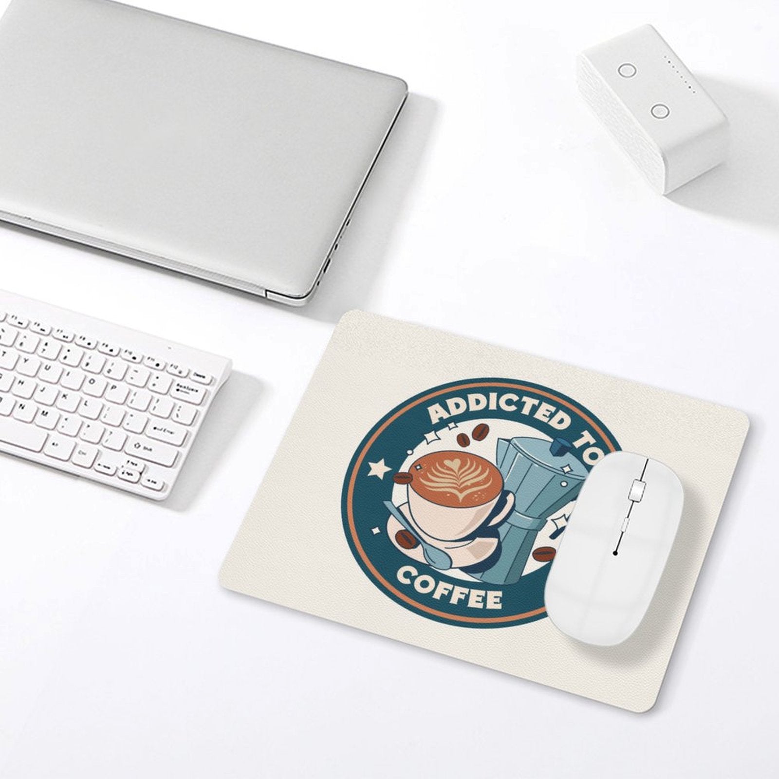 Addicted To Coffee Leather Mouse Pad Leather Mouse Pad Coffee Printed Offshore