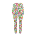 Bright Painted Tropical Women's High Waist Pockets Yoga Leggings