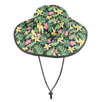 Frangipani Wide Brim Bucket Hat Wide Brim Bucket Hat Plants Printed Offshore