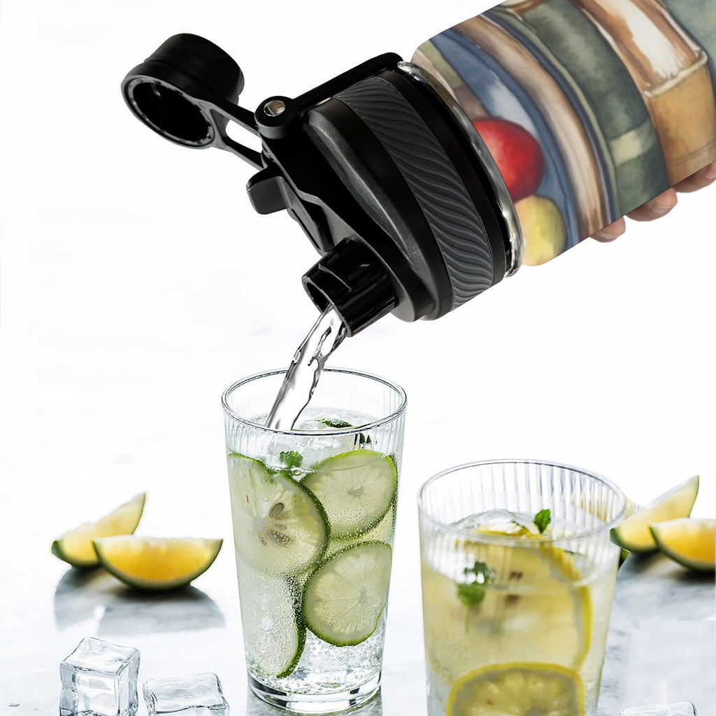 Watercolour Books - Insulated Water Bottle with Dual-Use Lid (18oz) Insulated Water Bottle with Dual-Use Lid (18oz) Printed Offshore Reading