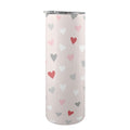Pretty Hearts 20oz Tall Skinny Tumbler with Lid and Straw One Size 20oz Tall Skinny Tumbler with Lid and Straw Printed Offshore