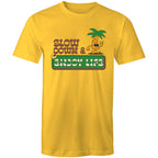 Slow Down And Enjoy Life - Mens T-Shirt Yellow Mens T-shirt Printed In Australia Summer