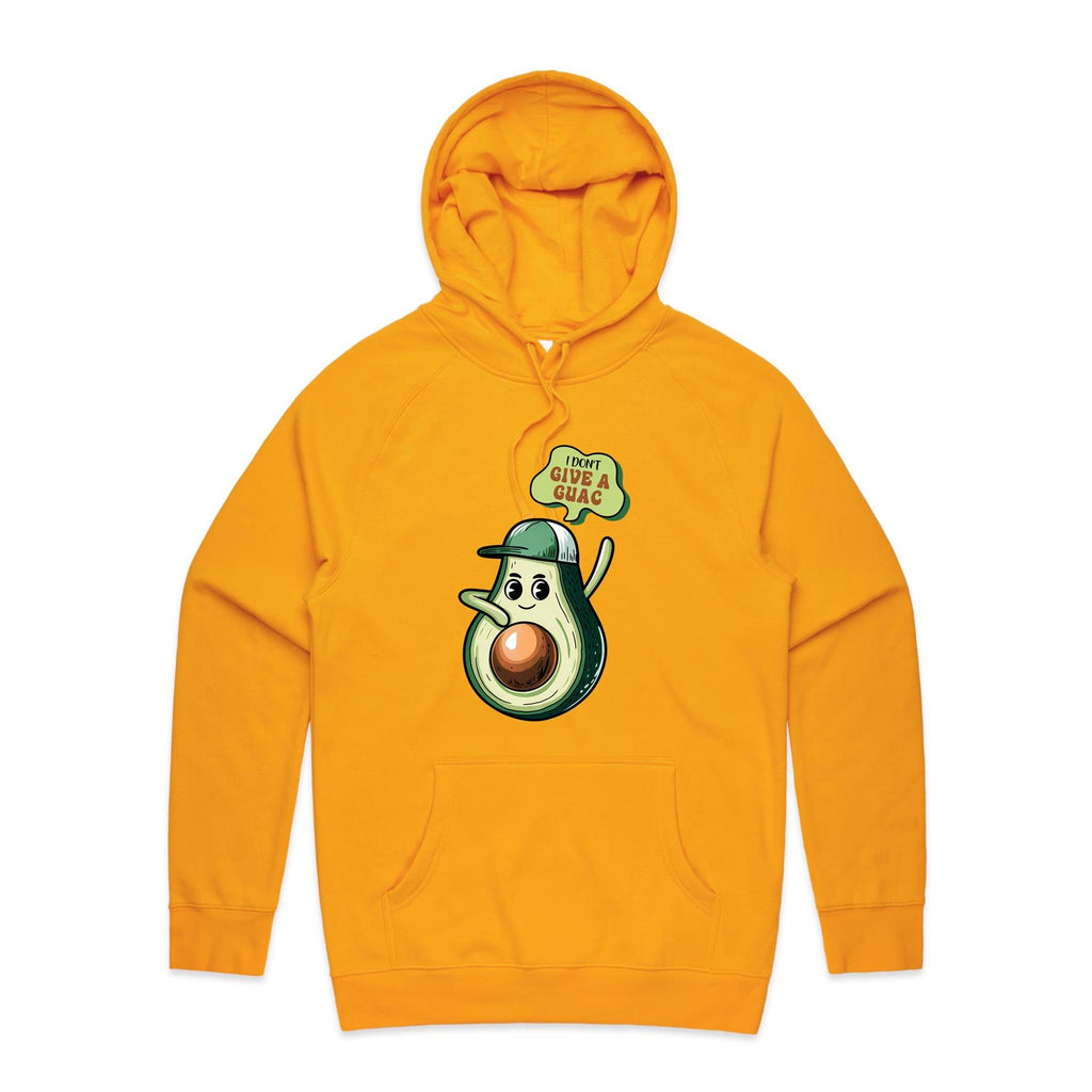 I Don't Give A Quac, Avocado - Mens Hoodie Gold Mens Hoodie Food Printed In Australia