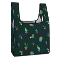 Cactus On Black Collapsible Shopping Bag white One size Foldable Shopping Bag Printed Offshore