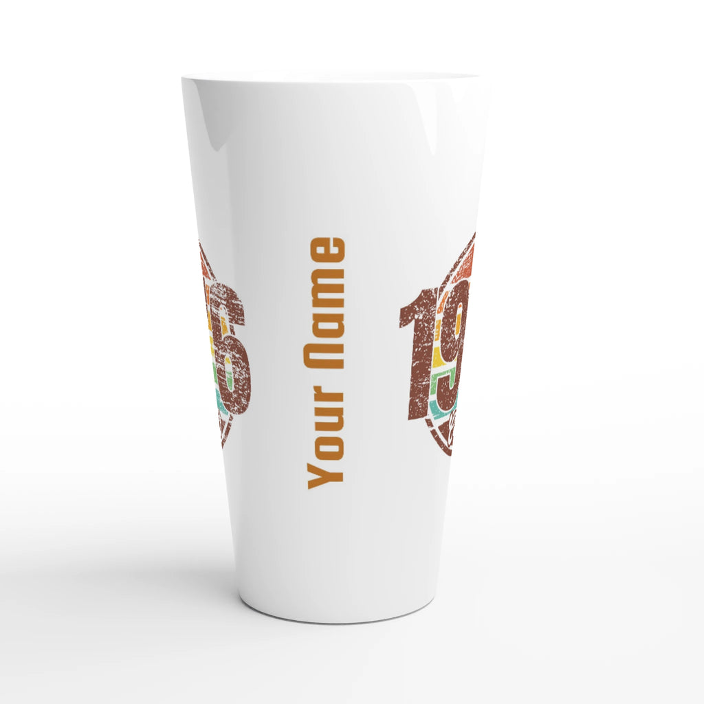 Personalised 1976 Classic White Latte 17oz Ceramic Mug Personalised Latte Mug Globally Fulfilled