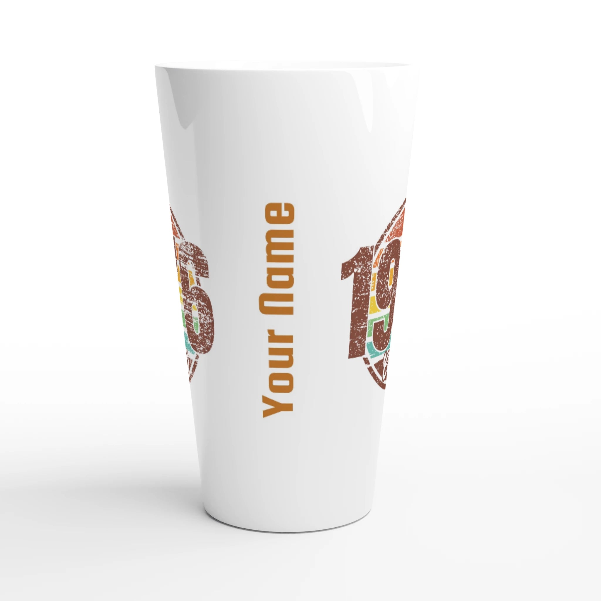 Personalised - 1976 Classic - White Latte 17oz Ceramic Mug Personalised Latte Mug Globally Fulfilled