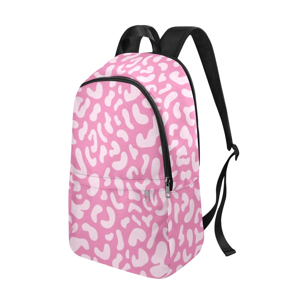 Pink Leopard - Fabric Backpack