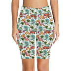 Surfing Safari Women's Bike Shorts With Side Pockets