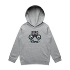 Bird Nerd - Kids Hoodie Grey Marle Kids Hoodie animal Printed In Australia