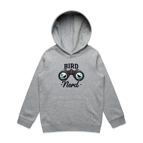Bird Nerd - Kids Hoodie Grey Marle Kids Hoodie animal Printed In Australia