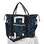 Blue Squiggle Duffle Bag-Simple (Model 1715) One Size Duffle Bag-Simple (1715)