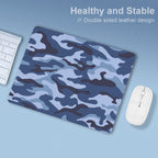 Blue Camouflage Leather Mouse Pad Leather Mouse Pad Printed Offshore