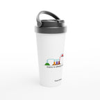 Personalised - There Is Always A Solution - White 15oz Stainless Steel Travel Mug Personalised Travel Mug coffee Globally Fulfilled positivity science